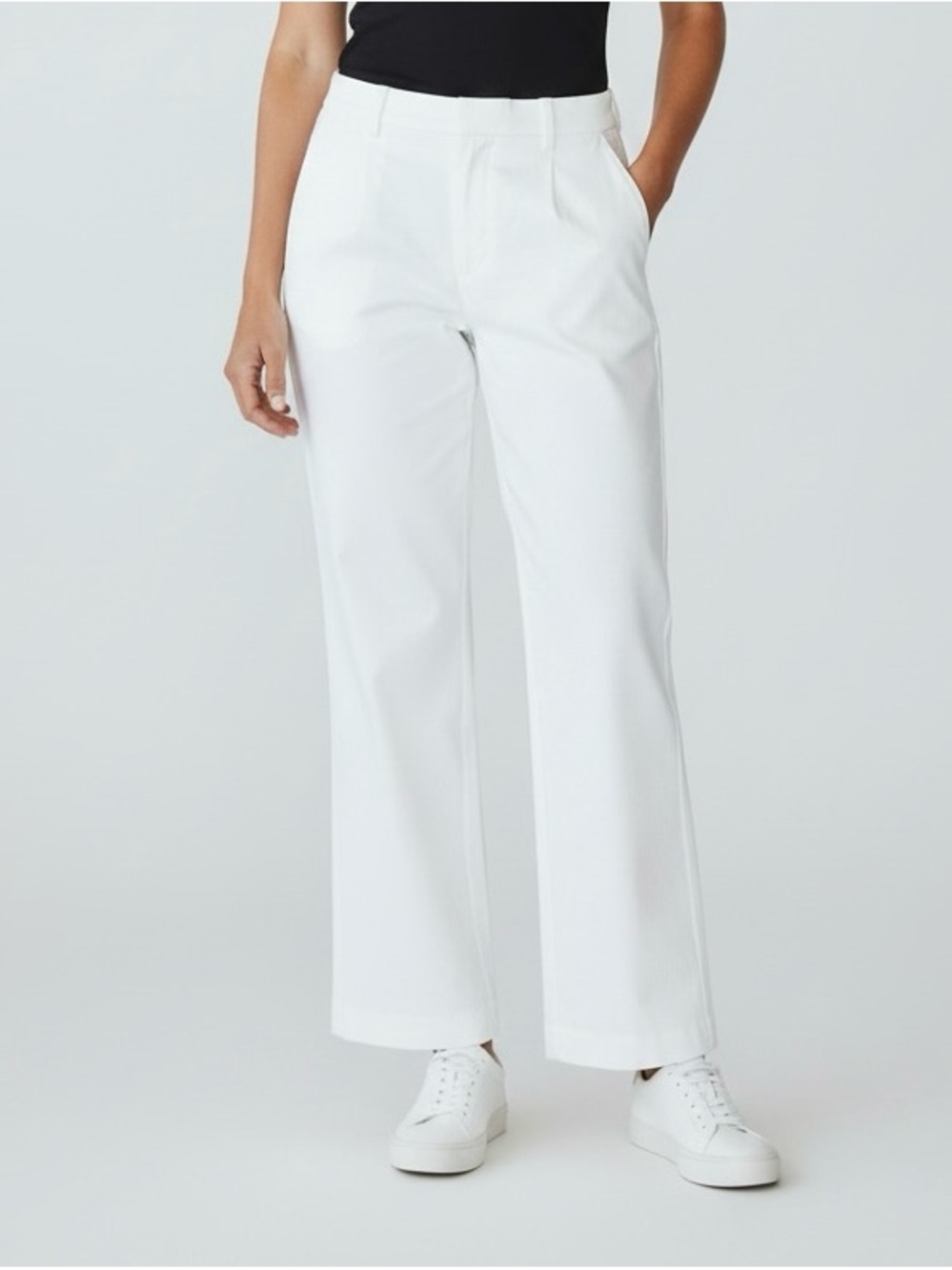 Ralph Lauren White Wide-Leg Trousers - Picture 1 of 8